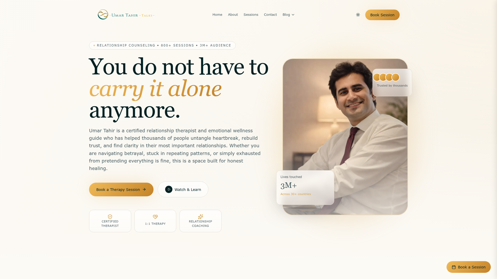 Umar Tahir Talks — wordpress & ui/ux project preview
